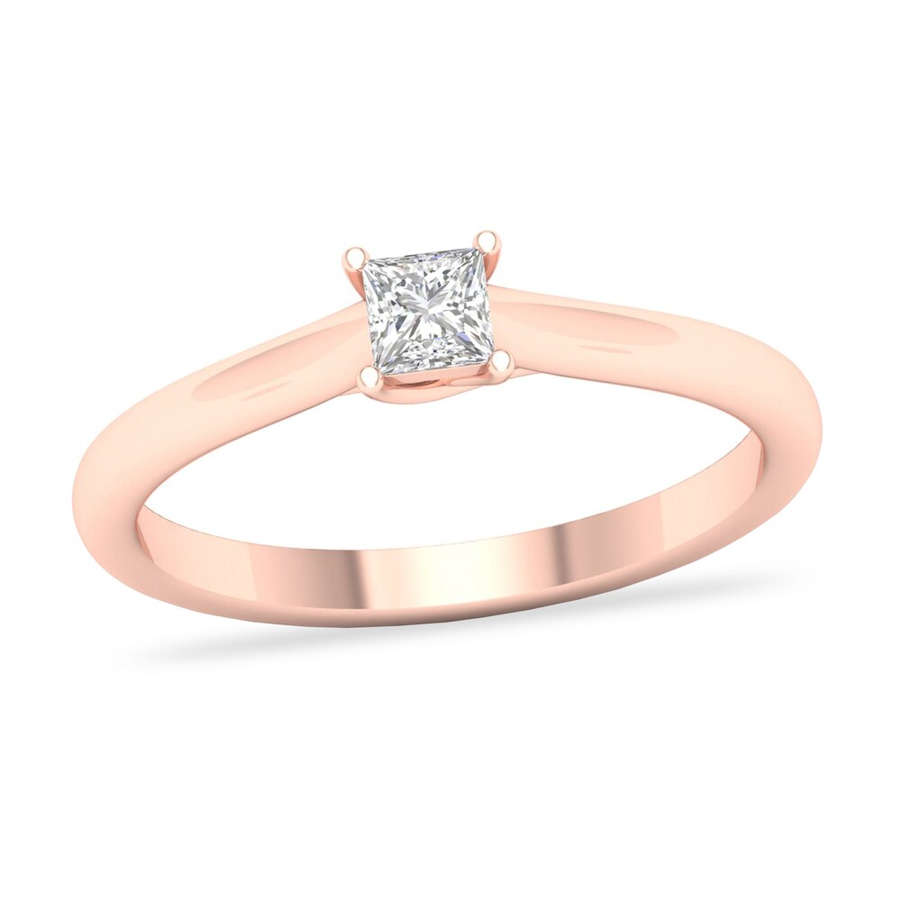Diamond Solitaire Ring 1/4 ct tw Princess-cut 14K Rose Gold (SI2/I) 4UQvm33c