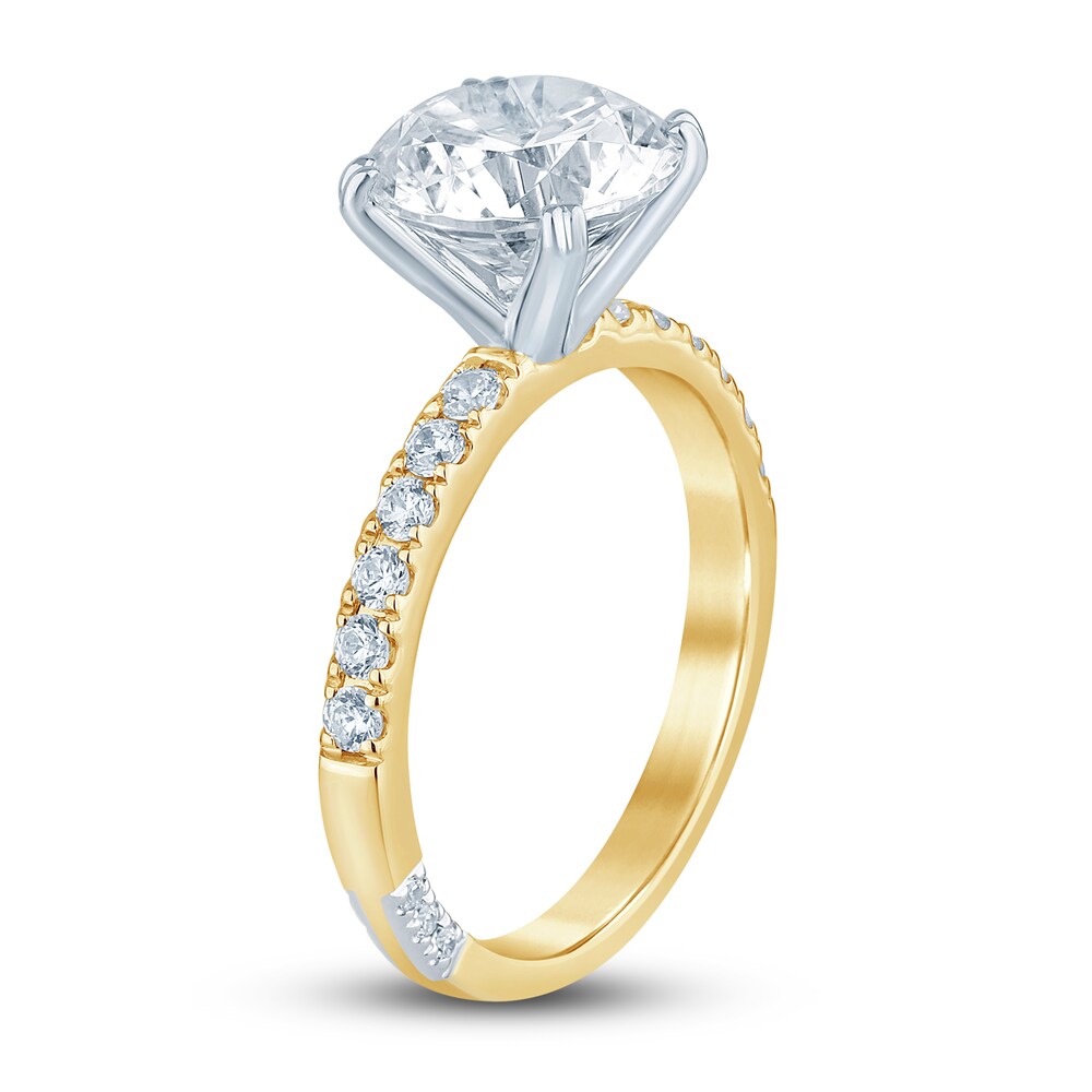 Pnina Tornai Lab-Created Diamond Engagement Ring 2-7/8 ct tw Round 14K Yellow Gold 4UkXRtnR