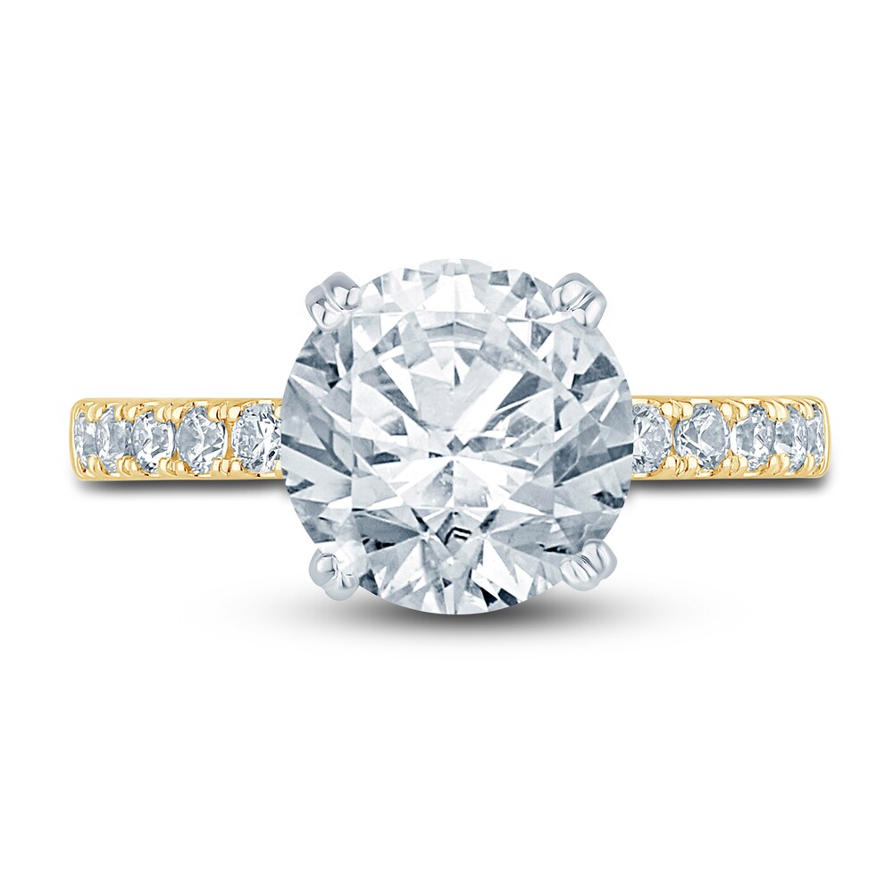 Pnina Tornai Lab-Created Diamond Engagement Ring 2-7/8 ct tw Round 14K Yellow Gold 4UkXRtnR