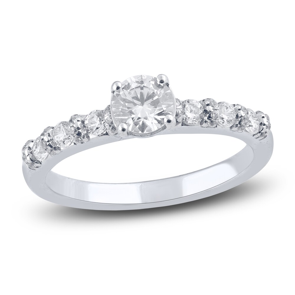 Diamond Engagement Ring 3/4 ct tw Round 14K White Gold 4XvJOPeh