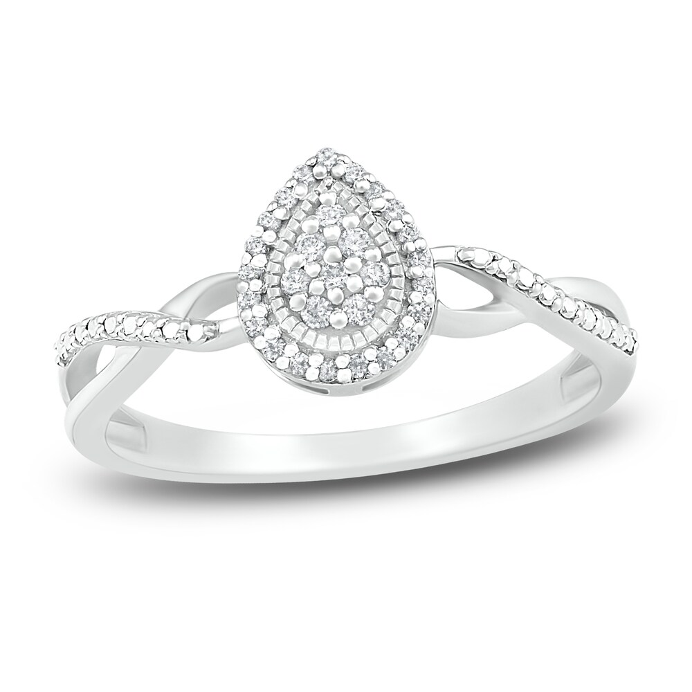 Diamond Promise Ring 1/8 ct tw Round Sterling Silver 4bBZVz8C [4bBZVz8C]