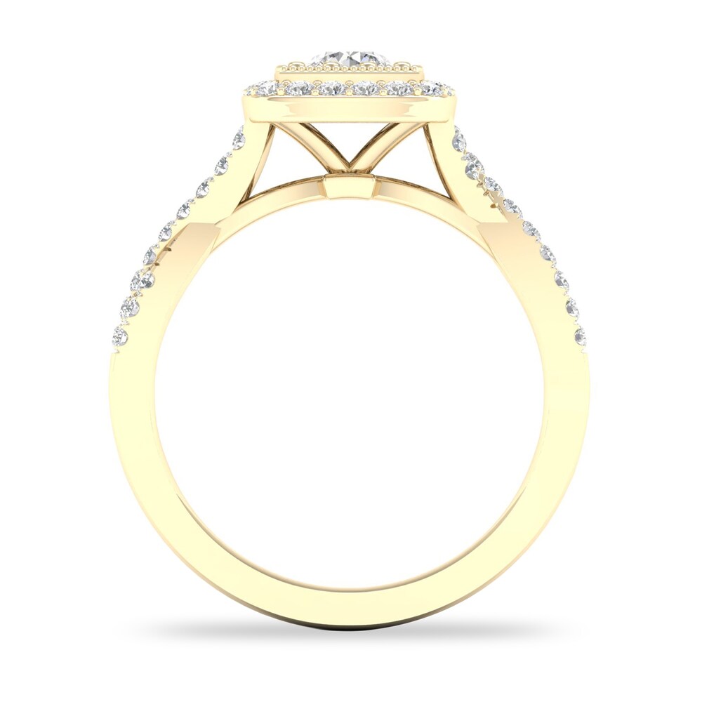 Diamond Ring 3/4 ct tw Round-cut 14K Yellow Gold 5CgrtM3d