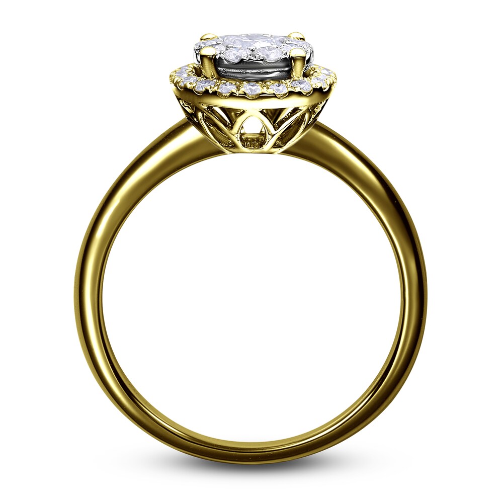 Diamond Engagement Ring 1/2 ct tw Round 14K Yellow Gold 5EwoKGIJ
