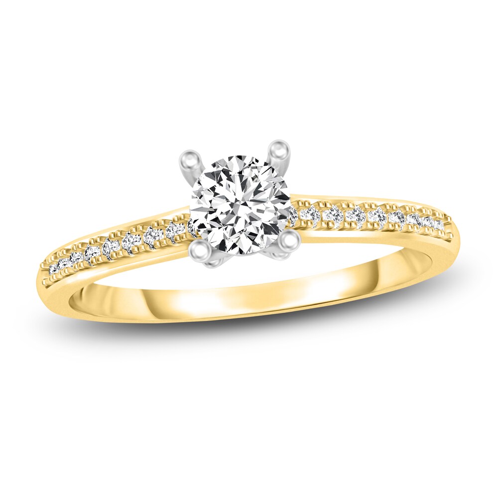 Diamond Engagement Ring 3/8 ct tw Round 14K Two-Tone Gold 5JNGGhZ3