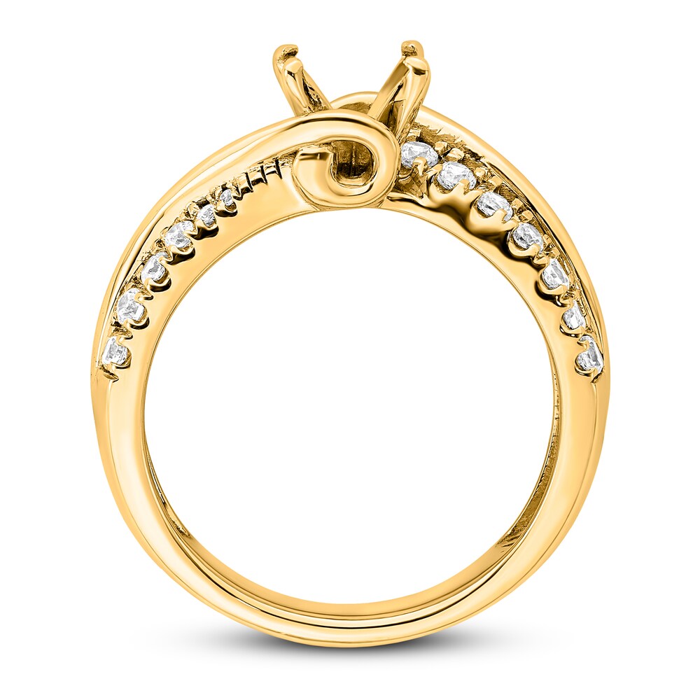 Diamond Engagement Ring Setting 1/2 ct tw Round 14K Yellow Gold 5TTkGPYI