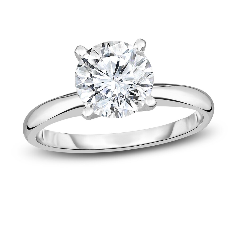 Diamond Solitaire Engagement Ring 1 ct tw Round 14K White Gold (I2/I) 5XkC1sZb