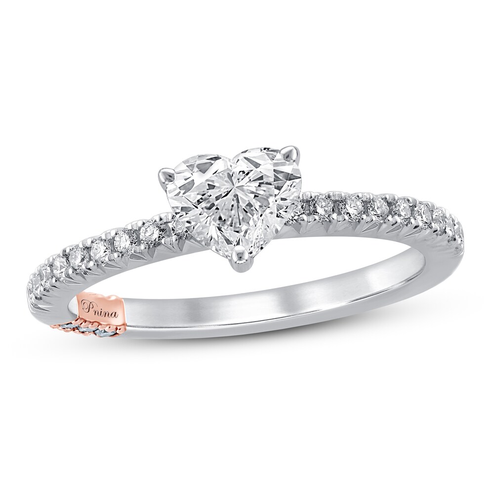 Pnina Tornai My Everything Diamond Engagement Ring 1 ct tw Heart/Round 14K White Gold 5c7C1hhN
