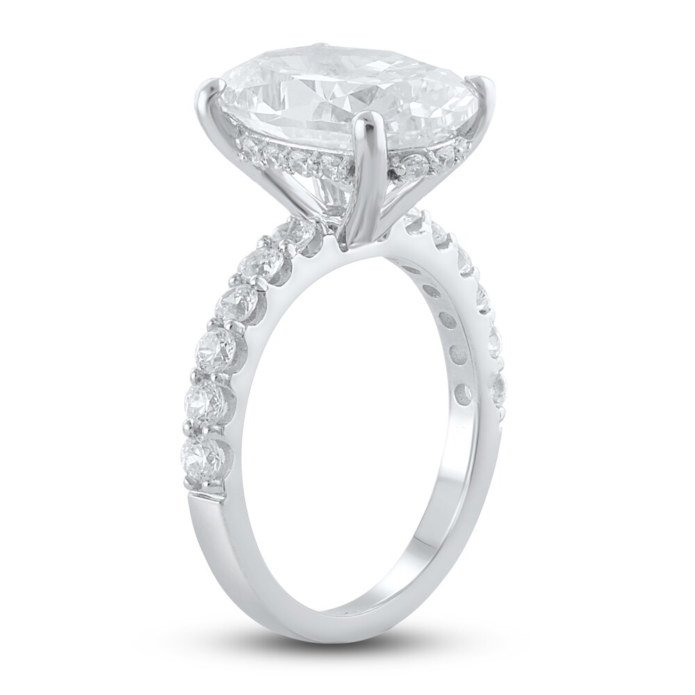 Lab-Created Diamond Engagement Ring 5-3/4 ct tw Oval/Round Platinum 5ptxahDM