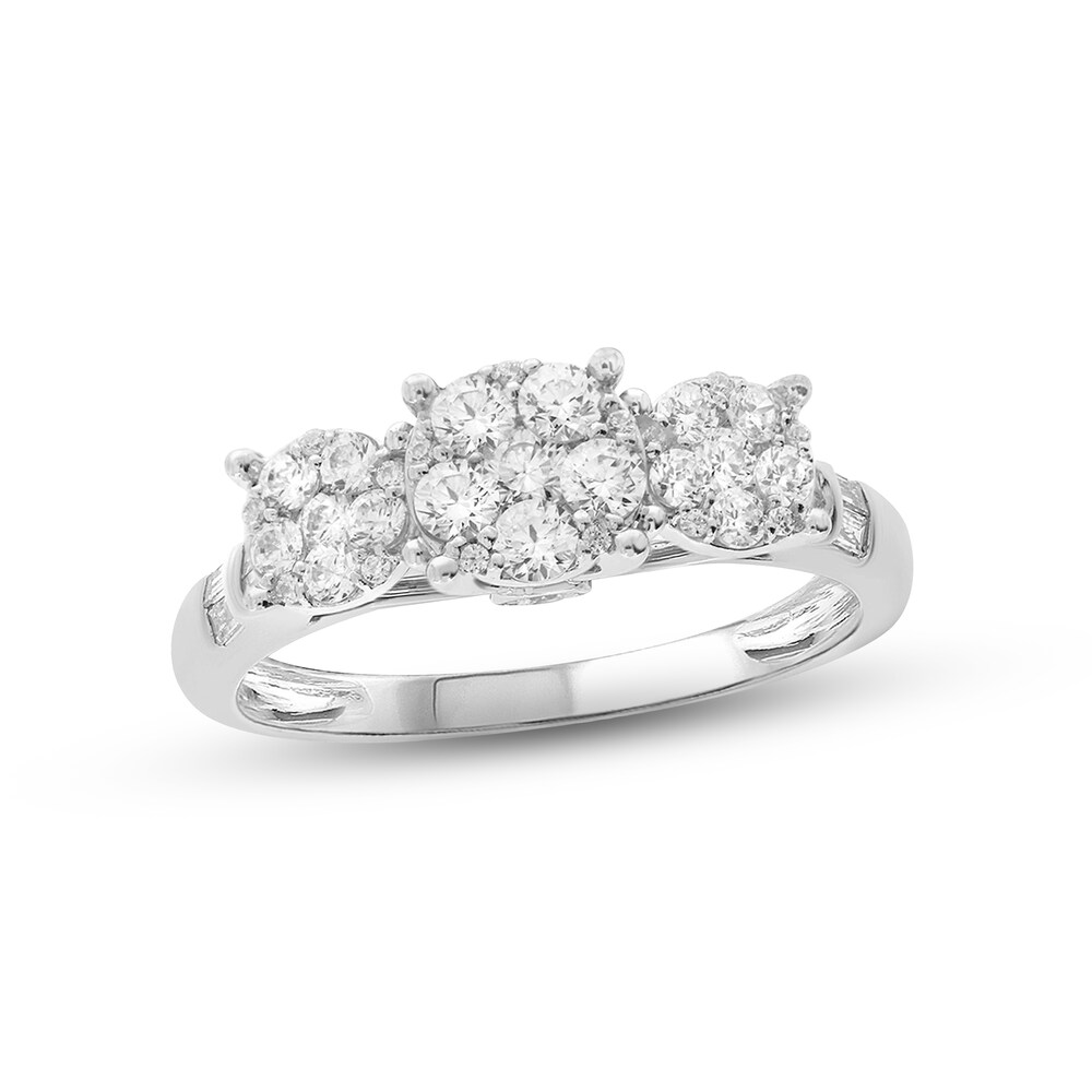 Diamond Engagement Ring 3/4 ct tw Round 10K White Gold 607O2QQ5