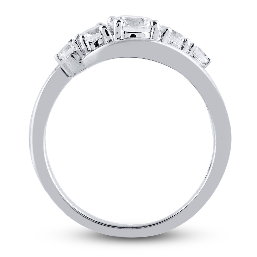 Diamond 5-Stone Engagement Ring 1 ct tw Round 14K White Gold 674UuyqI