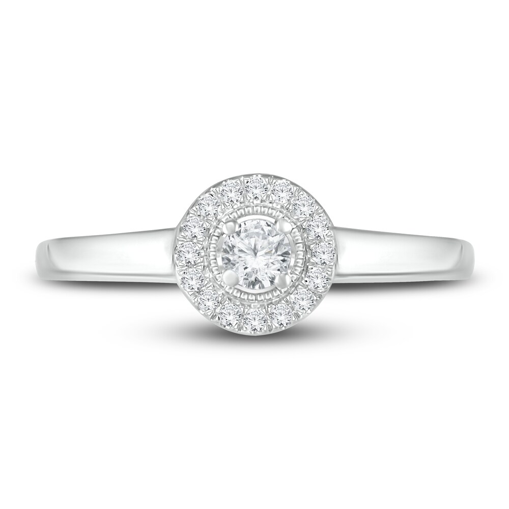 Diamond Promise Ring 1/5 ct tw Round Sterling Silver 67dkuPok [67dkuPok]