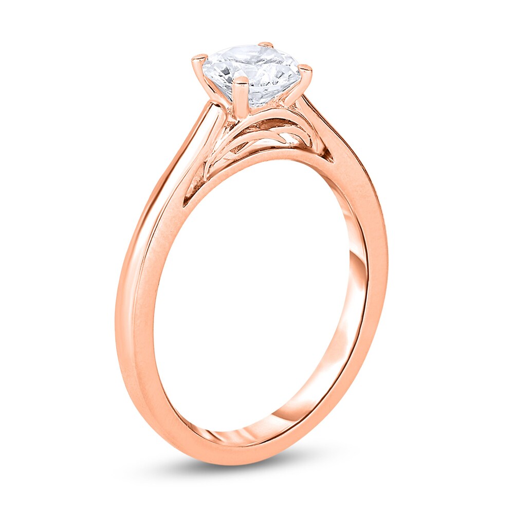 Diamond Solitaire Engagement Ring 3/4 ct tw Round 14K Rose Gold (I2/I) 68PkE9HI