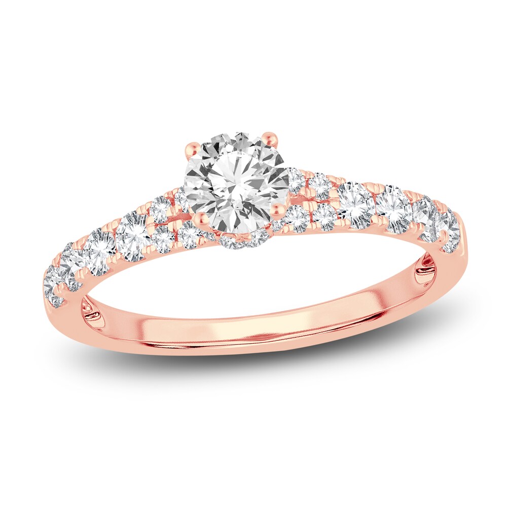 Diamond Engagement Ring 1 ct tw Round 14K Rose Gold 6BAElW6X