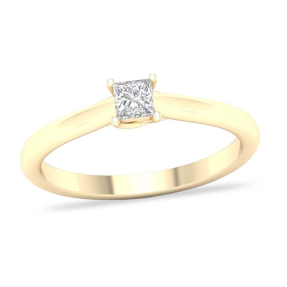 Diamond Solitaire Ring 1/4 ct tw Princess-cut 14K Yellow Gold (SI2/I) 6MttTl5m