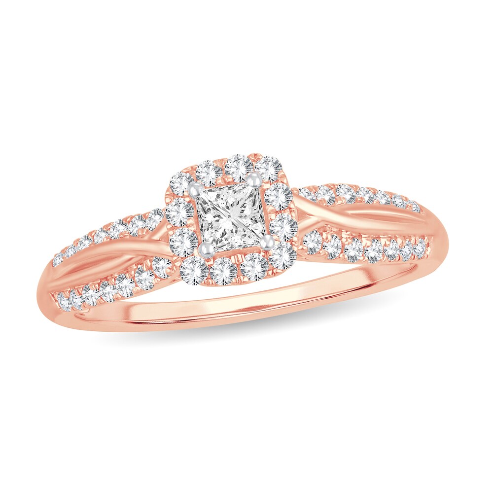 Diamond Ring 1/2 ct tw Princess 14K Rose Gold 6UBlXtxW