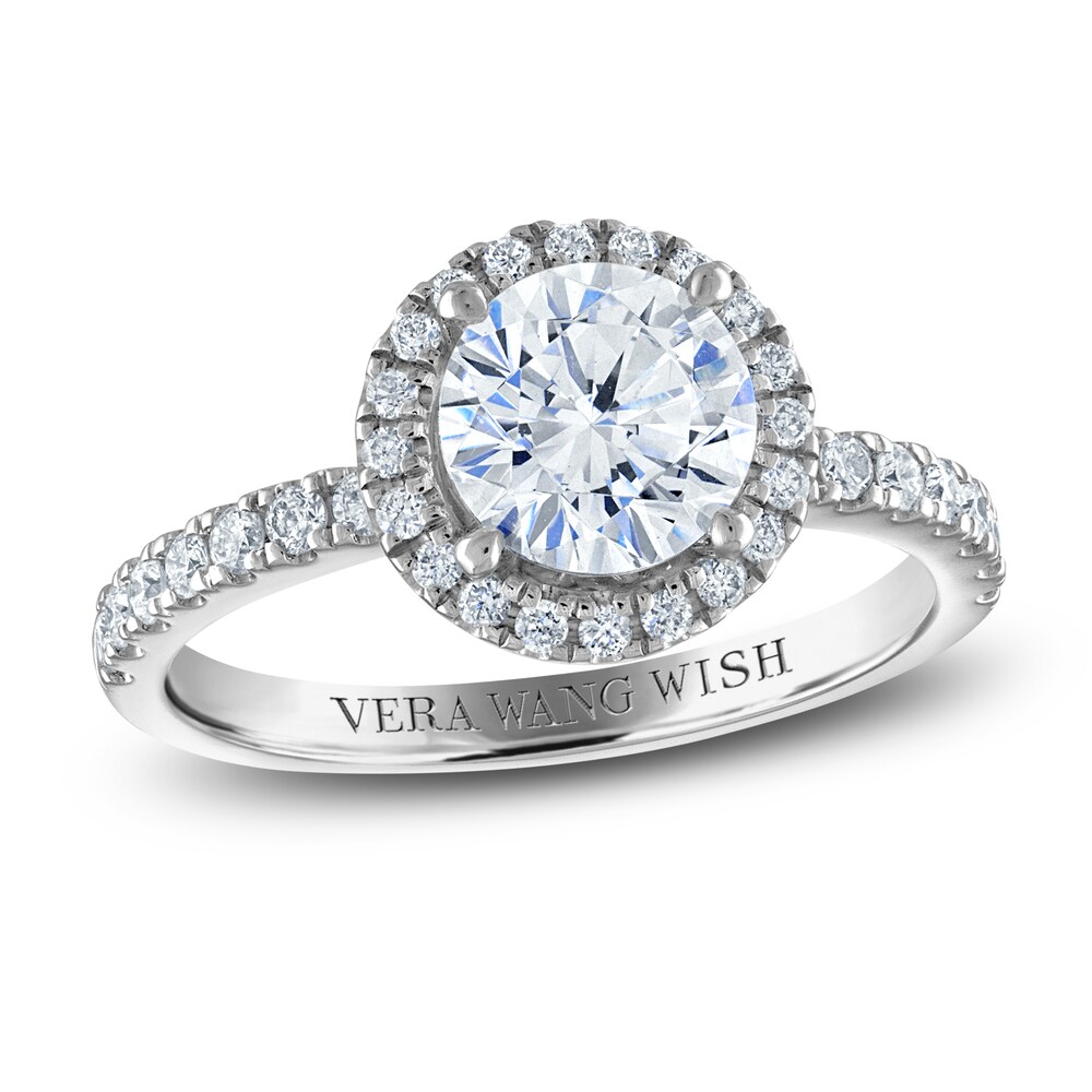 Vera Wang WISH Diamond Engagement Ring 2 ct tw Round 18K White Gold 6XM3IuEa