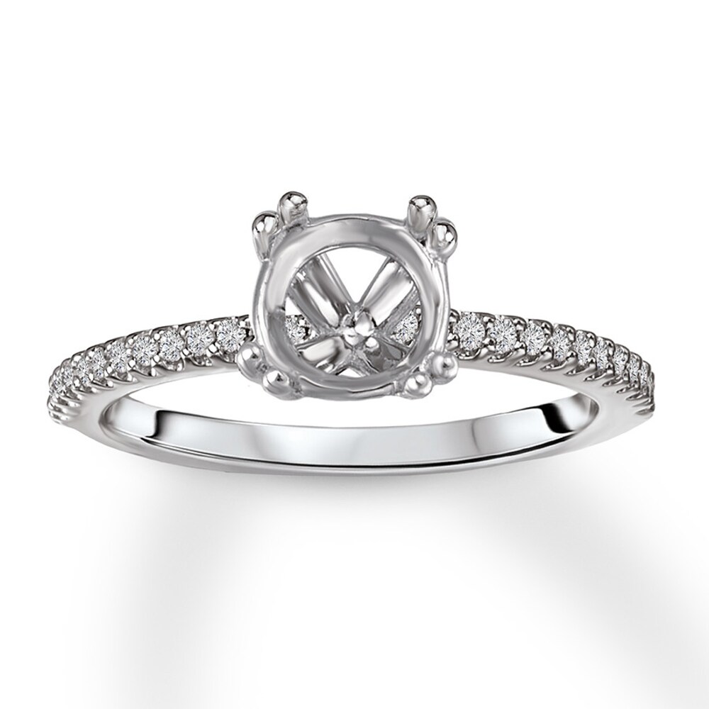 Diamond Engagement Ring Setting 1/6 ct tw Round 14K White Gold 6dHUVHyv