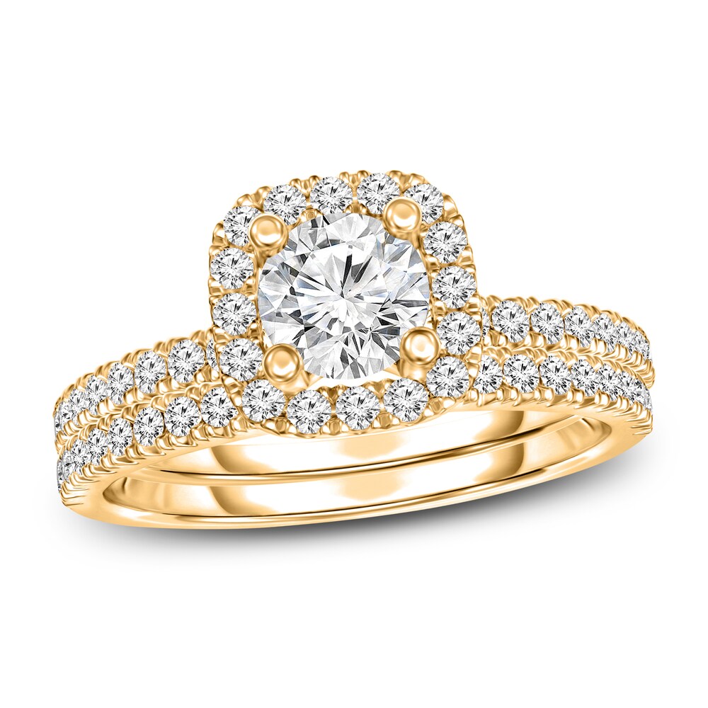 Diamond Bridal Set 3/4 ct tw Round 14K Yellow Gold 6mkSDmAS