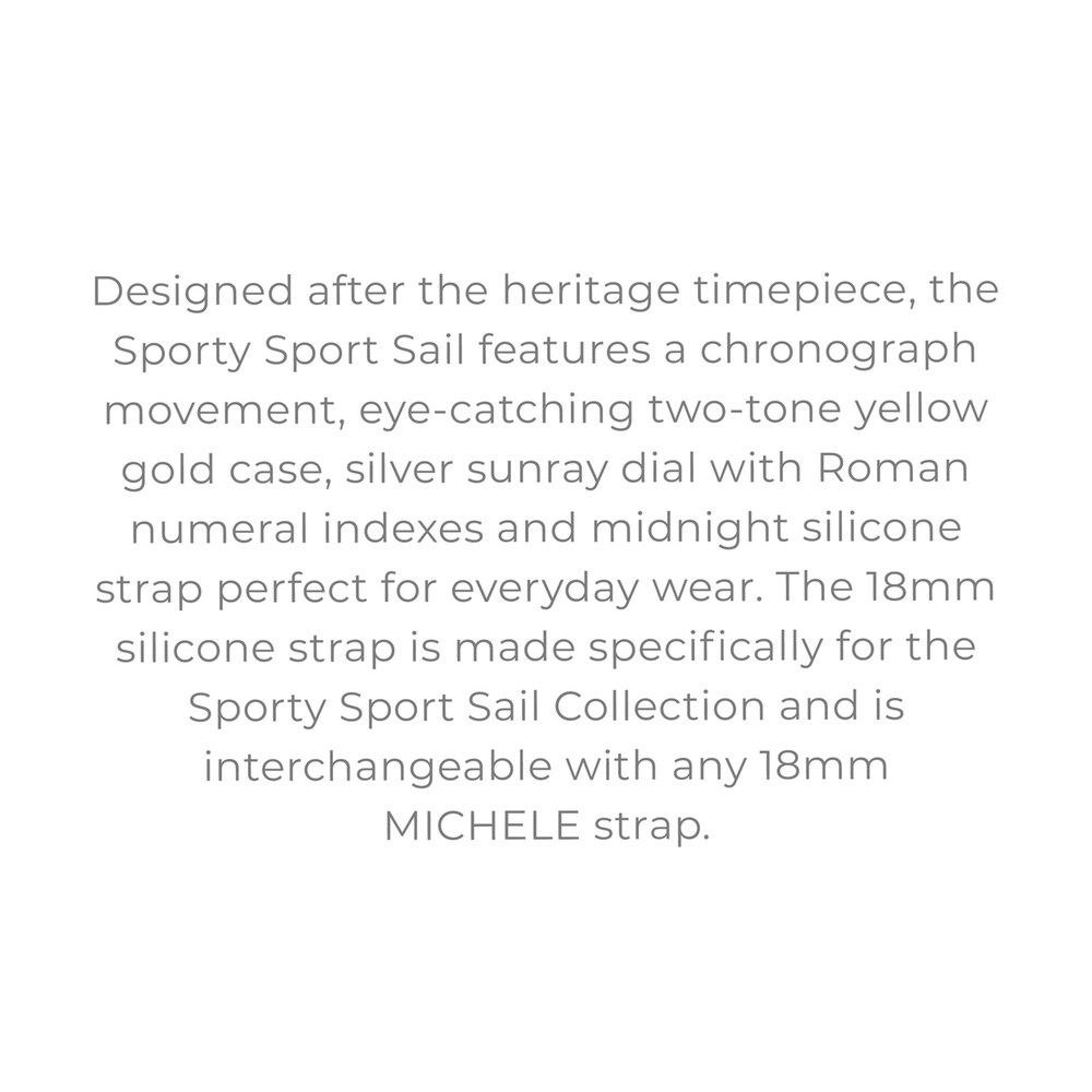 MICHELE Sporty Sport Sail Women\'s Chronograph Watch MWW01P000019 6nRrLjx8
