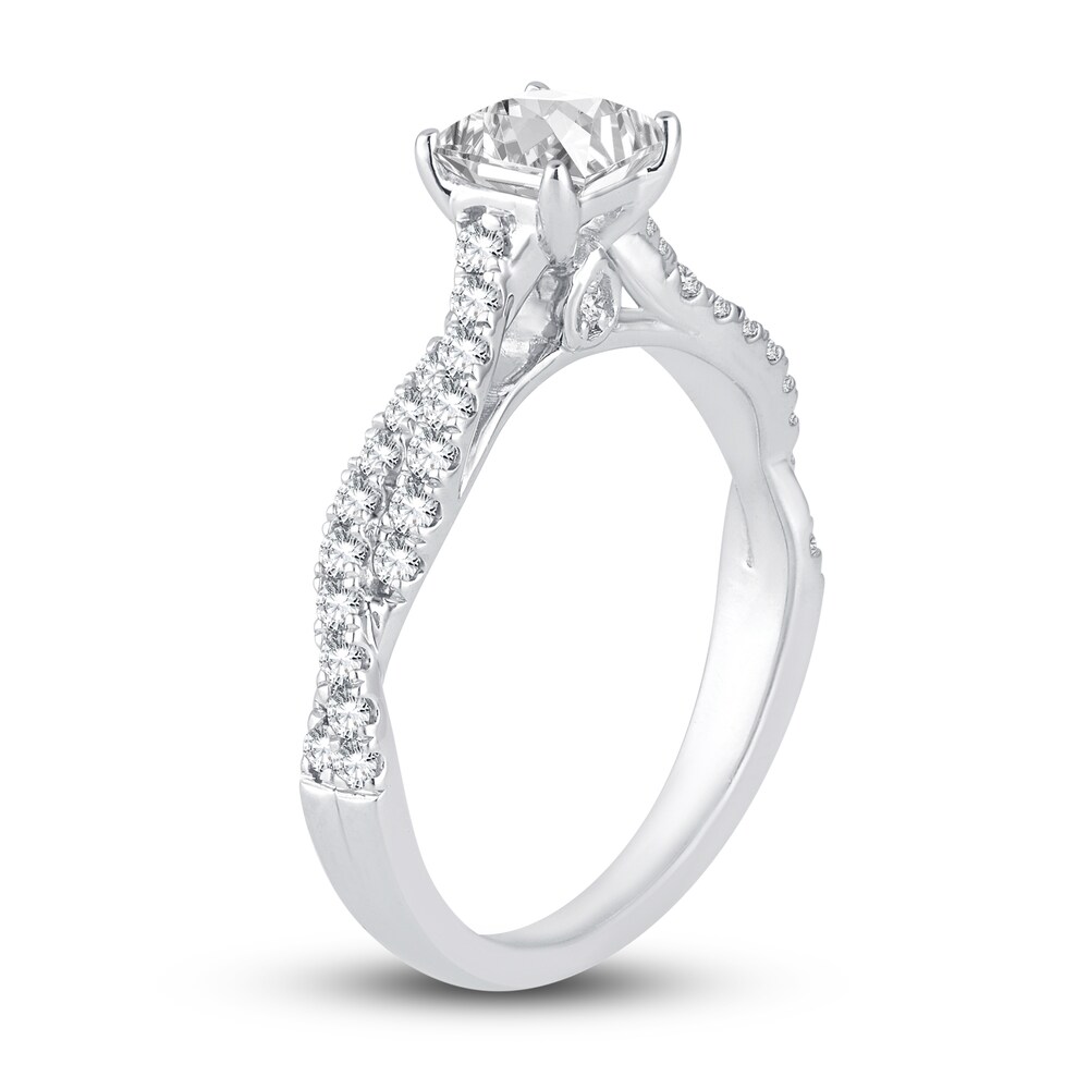 Diamond Engagement Ring 1 ct tw Princess/Round 14K White Gold 6naK74YR