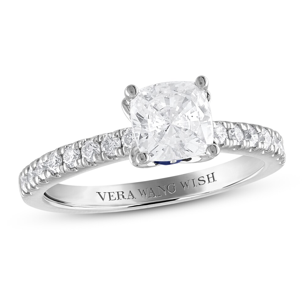 Vera Wang WISH Diamond Engagement Ring 1-1/4 ct tw Cushion/Round Platinum 6ng7WFHA