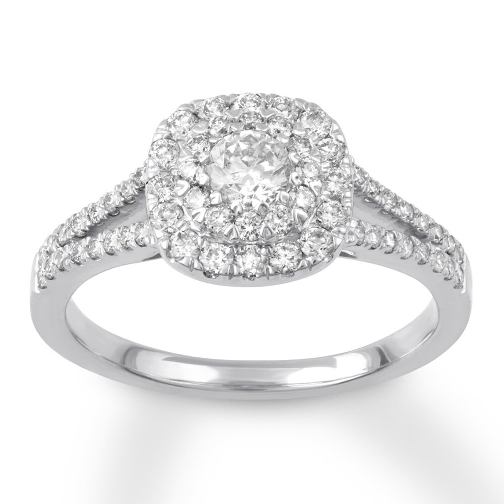 Diamond Engagement Ring 5/8 ct tw Round 14K White Gold 6tWafoKB