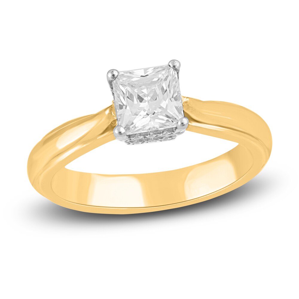 Diamond Engagement Ring 1-1/2 ct tw Princess/Round 14K Two-Tone 74yMN6We
