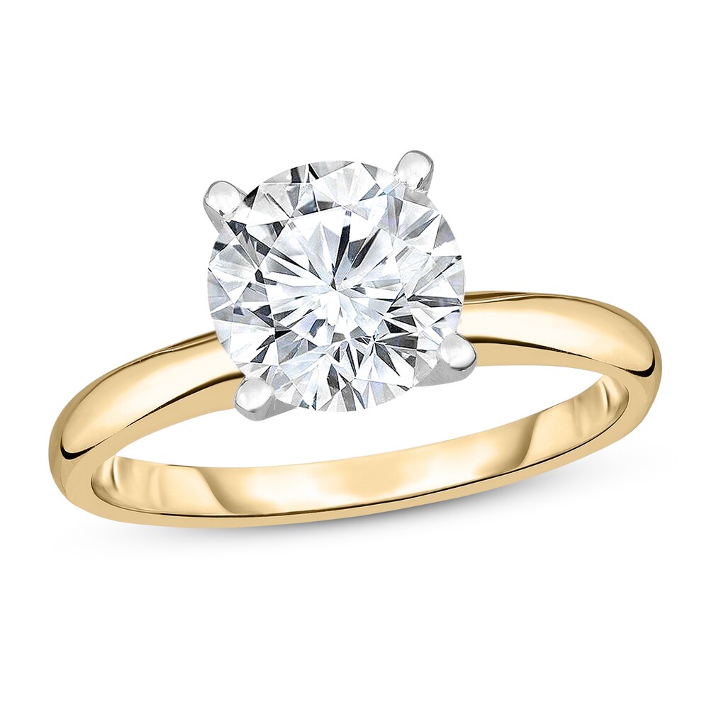 Diamond Solitaire Ring 1-1/3 ct tw Round 14K Yellow Gold (I2/I) 75c9x9RX