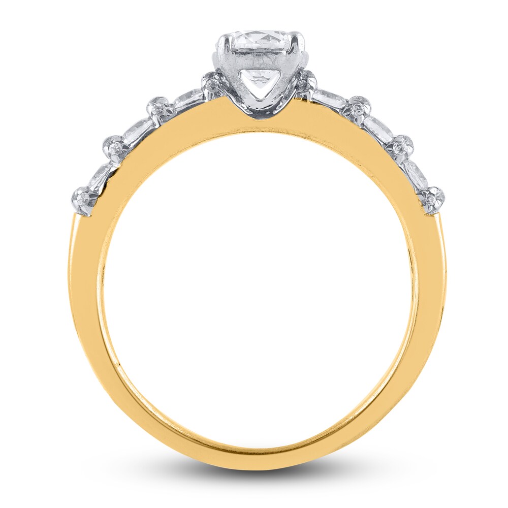 Diamond Engagement Ring 3/4 ct tw Round 14K Yellow Gold 7AbLikaz