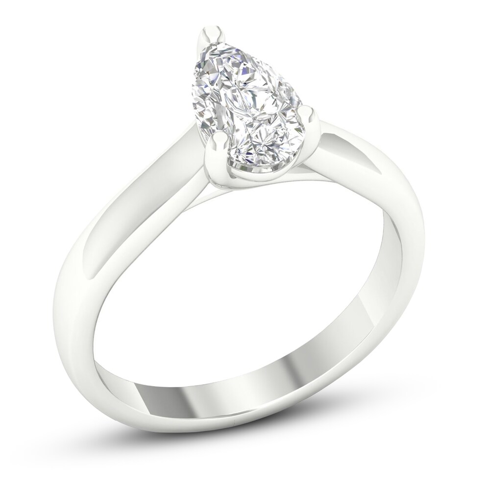 Diamond Solitaire Ring 1 ct tw Pear-shaped Platinum (SI2/I) 7F3ogtKE