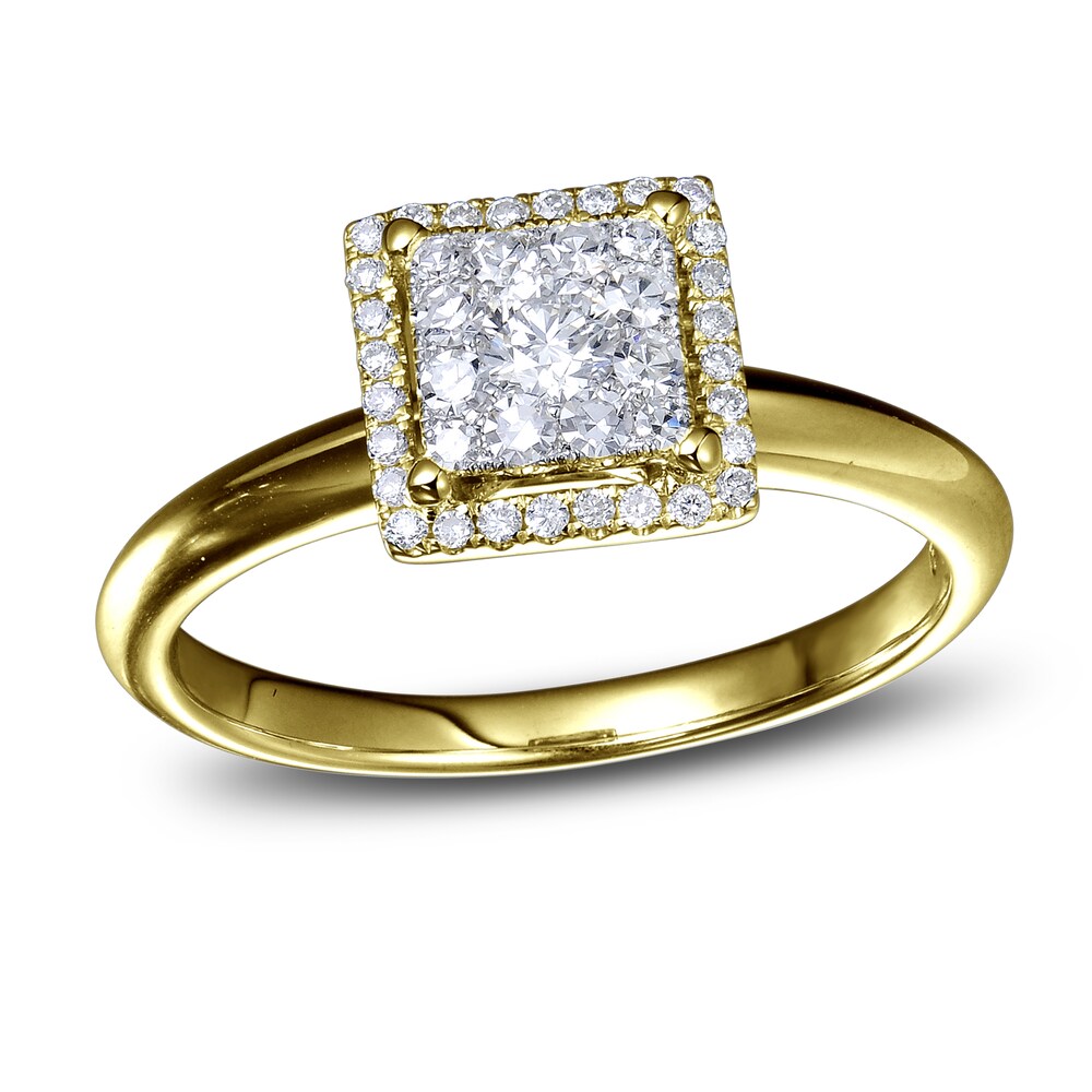 Diamond Engagement Ring 1/3 ct tw Round 14K Yellow Gold 7GhjwlNX