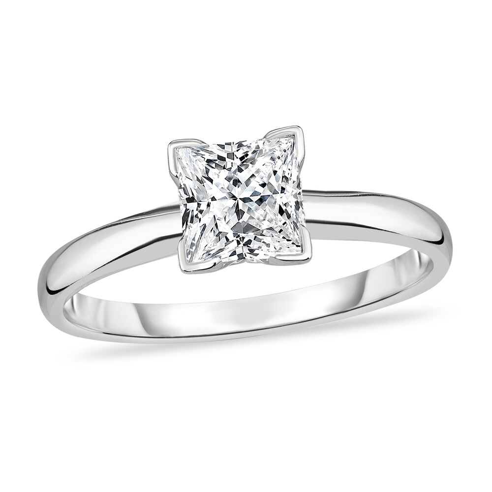 Diamond Solitaire Ring 3/4 ct tw Princess 14K White Gold (I1/I) 7iKigvvf