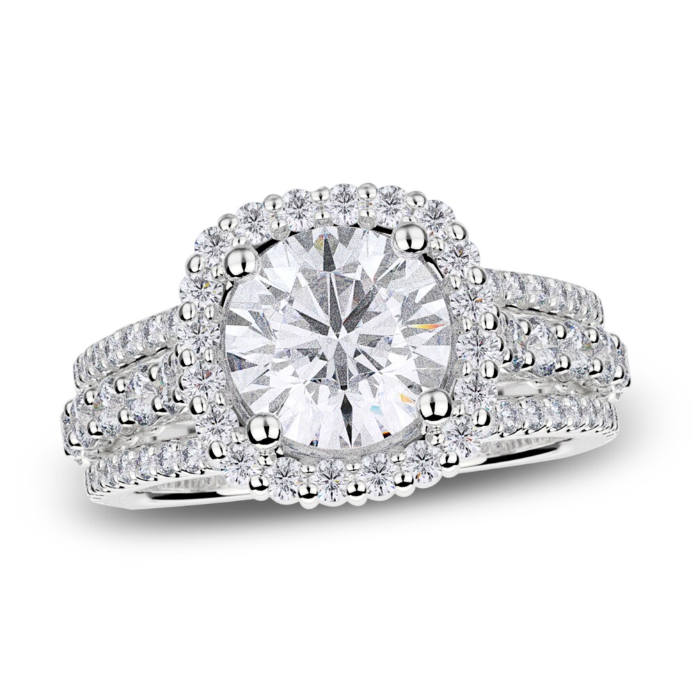 Michael M Diamond Engagement Ring Setting 1 ct tw Round 18K White Gold (Center diamond is sold separately) 7r2CnTsK