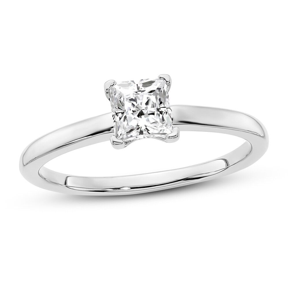 Diamond Solitaire Engagement Ring 1/2 ct tw Princess-cut 14K White Gold (I1/I) 7rgzTzqm