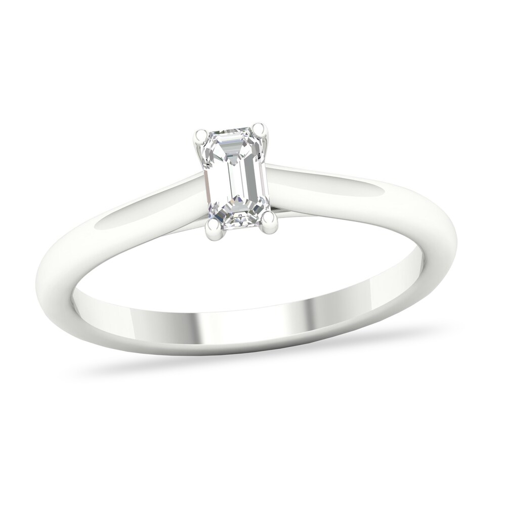 Diamond Solitaire Ring 1/4 ct tw Emerald-cut 14K White Gold (SI2/I) 7xU2Iyg4