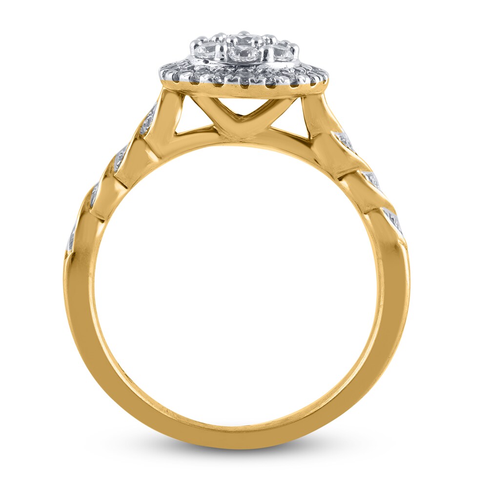Diamond Engagement Ring 5/8 ct tw Round 14K Yellow Gold 85hy4F0W