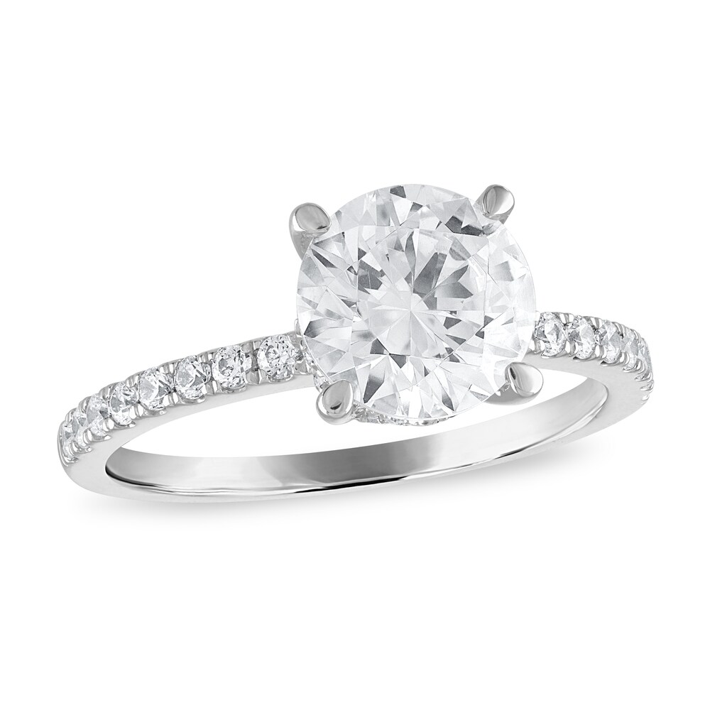 Diamond Engagement Ring 2-1/3 ct tw Round 14K White Gold 8J76wC44