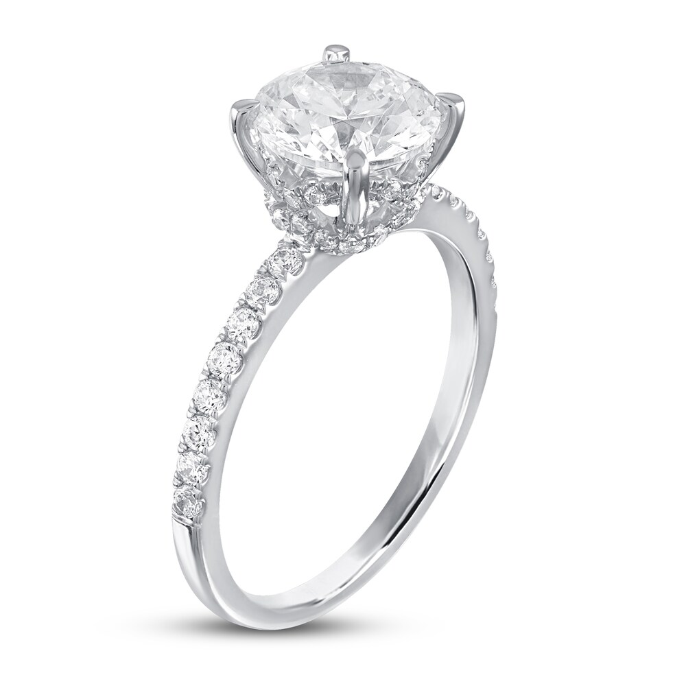 Diamond Engagement Ring 2-1/3 ct tw Round 14K White Gold 8J76wC44