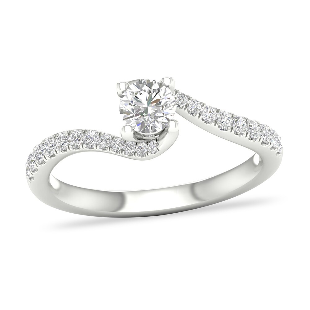 Diamond Ring 1/2 ct tw Round-cut 14K White Gold 8K1aZIad