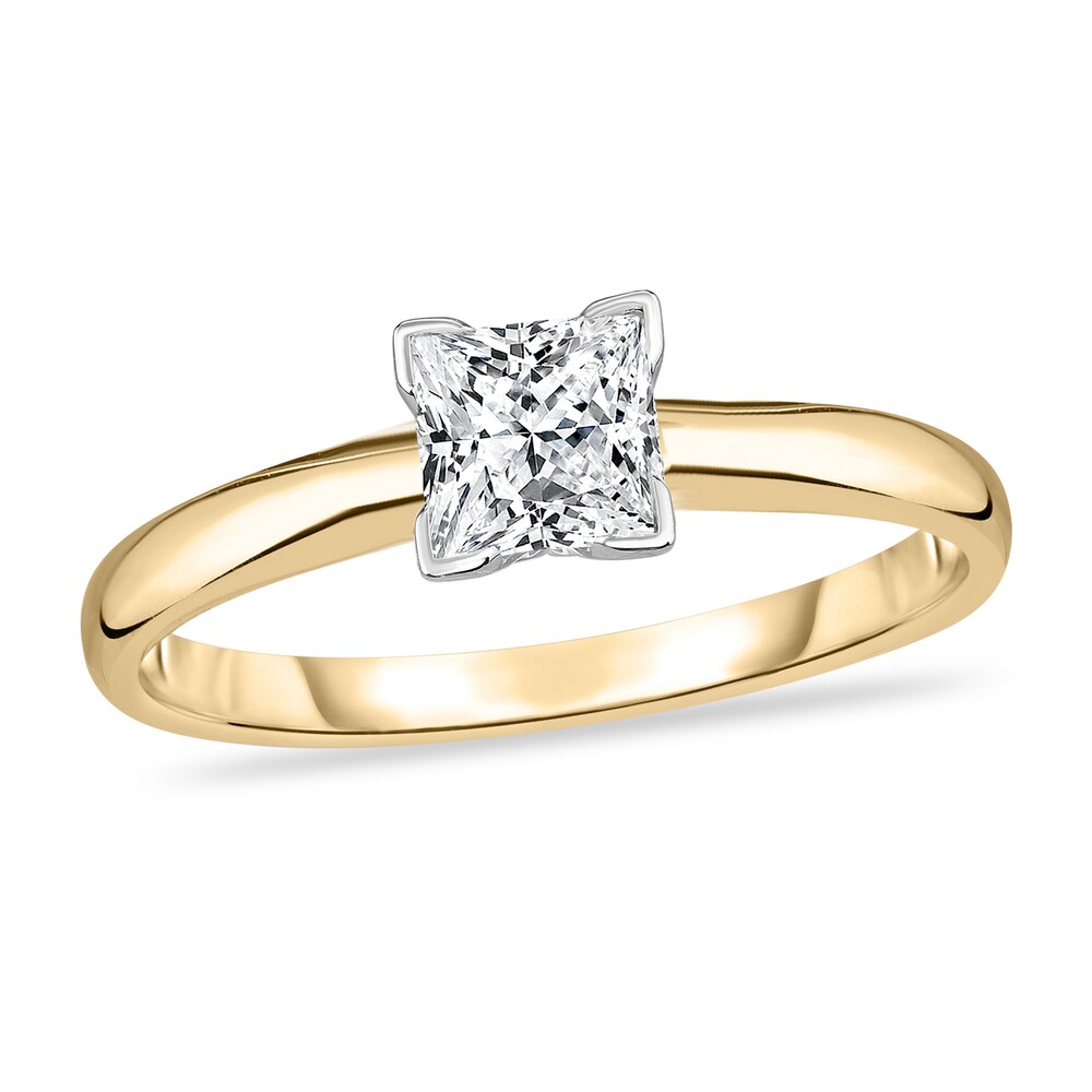Diamond Solitaire Ring 1/3 ct tw Princess 14K Yellow Gold (I1/I) 8WkCyf34