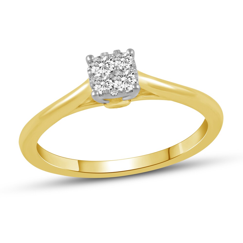 Diamond Engagement Ring 1/5 ct tw Round 14K Yellow Gold 8YE2nEOS