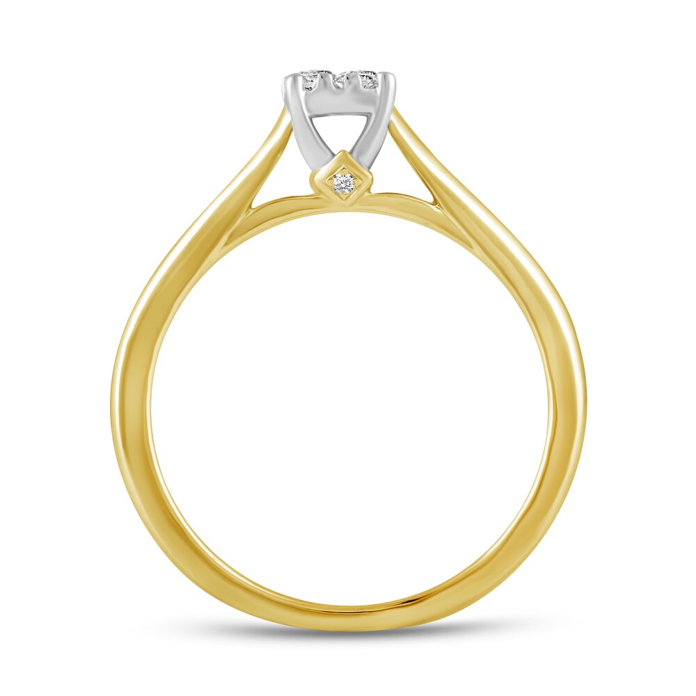 Diamond Engagement Ring 1/5 ct tw Round 14K Yellow Gold 8YE2nEOS