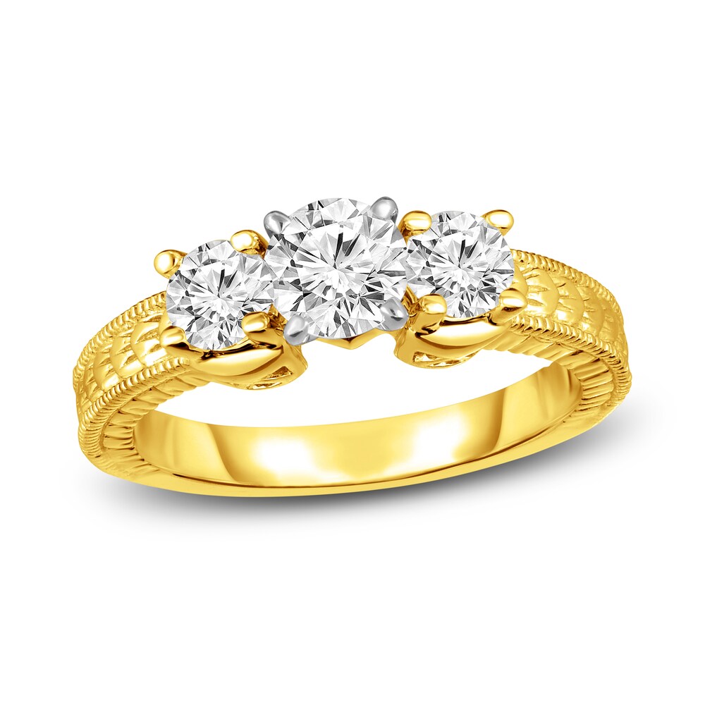 Diamond Ring 1 ct tw Round 14K Yellow Gold 8b88zsin