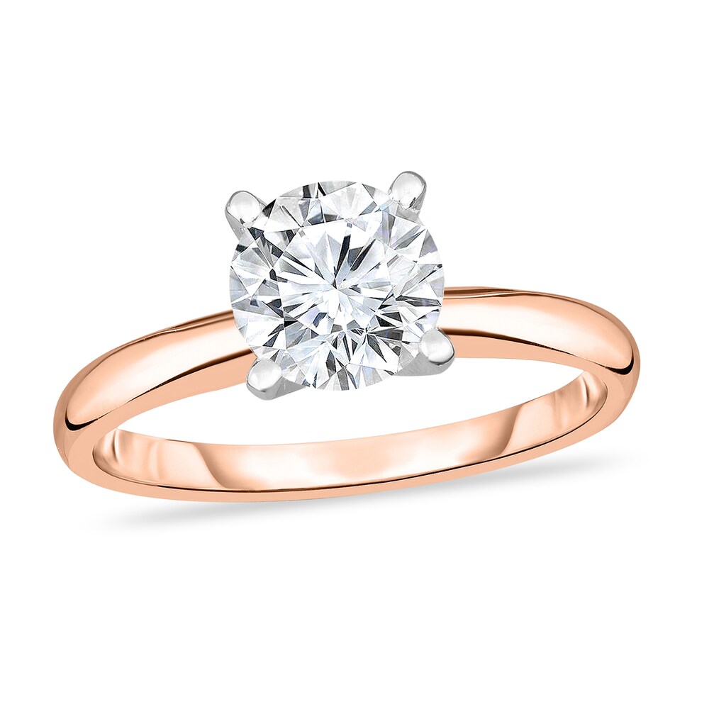 Diamond Solitaire Ring 1/2 ct tw Round 14K Rose Gold (I1/I) 8yV0M5z8