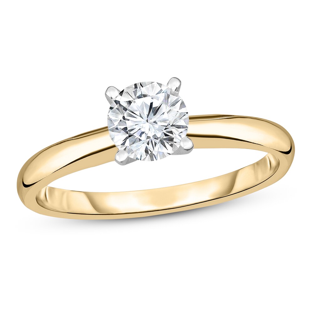 Diamond Solitaire Ring 1/4 ct tw Round 14K Yellow Gold (I1/I) 94wk8B2k