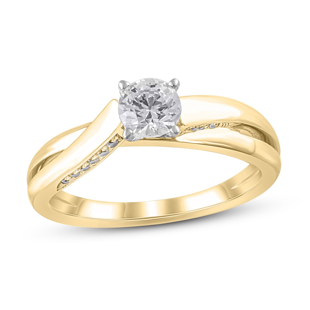 Diamond Engagement Ring 3/4 ct tw Round 14K Yellow Gold 97NvhDSZ