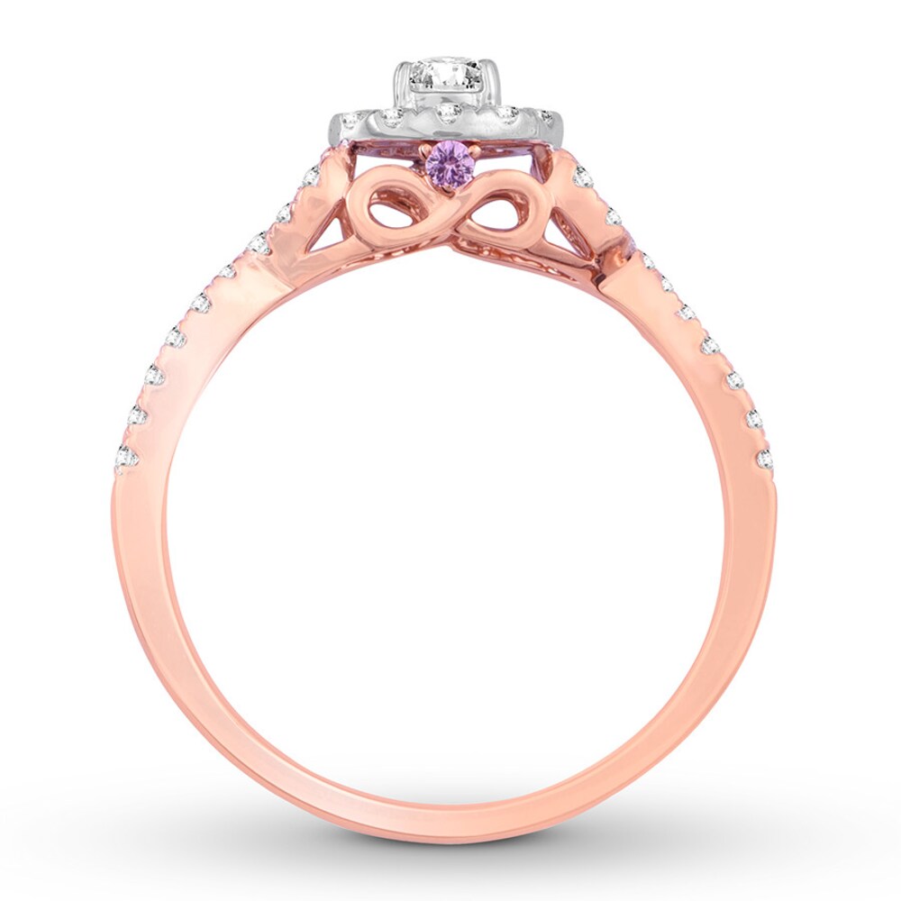 Diamond Promise Ring 1/2 carat tw Round 10K Two-Tone Gold 97pMYns4