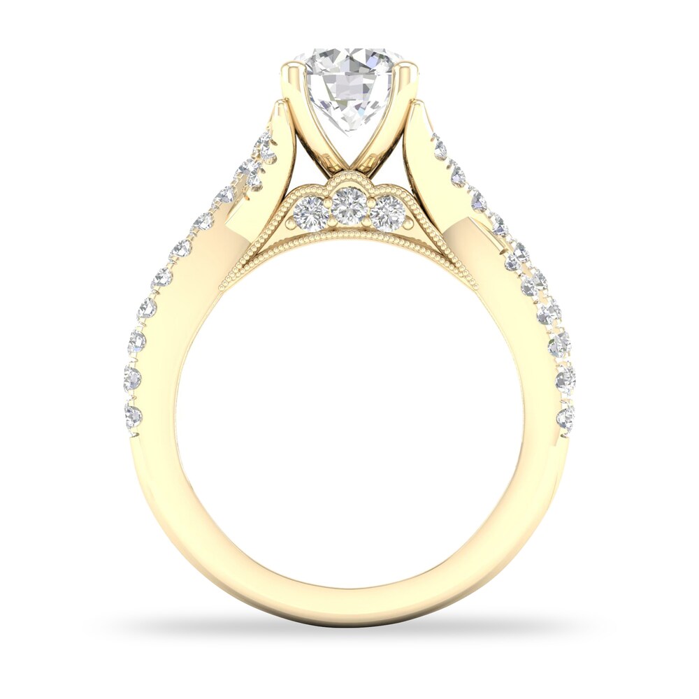 Diamond Ring 1-1/2 ct tw Round-cut 14K Yellow Gold 9DldPDtu