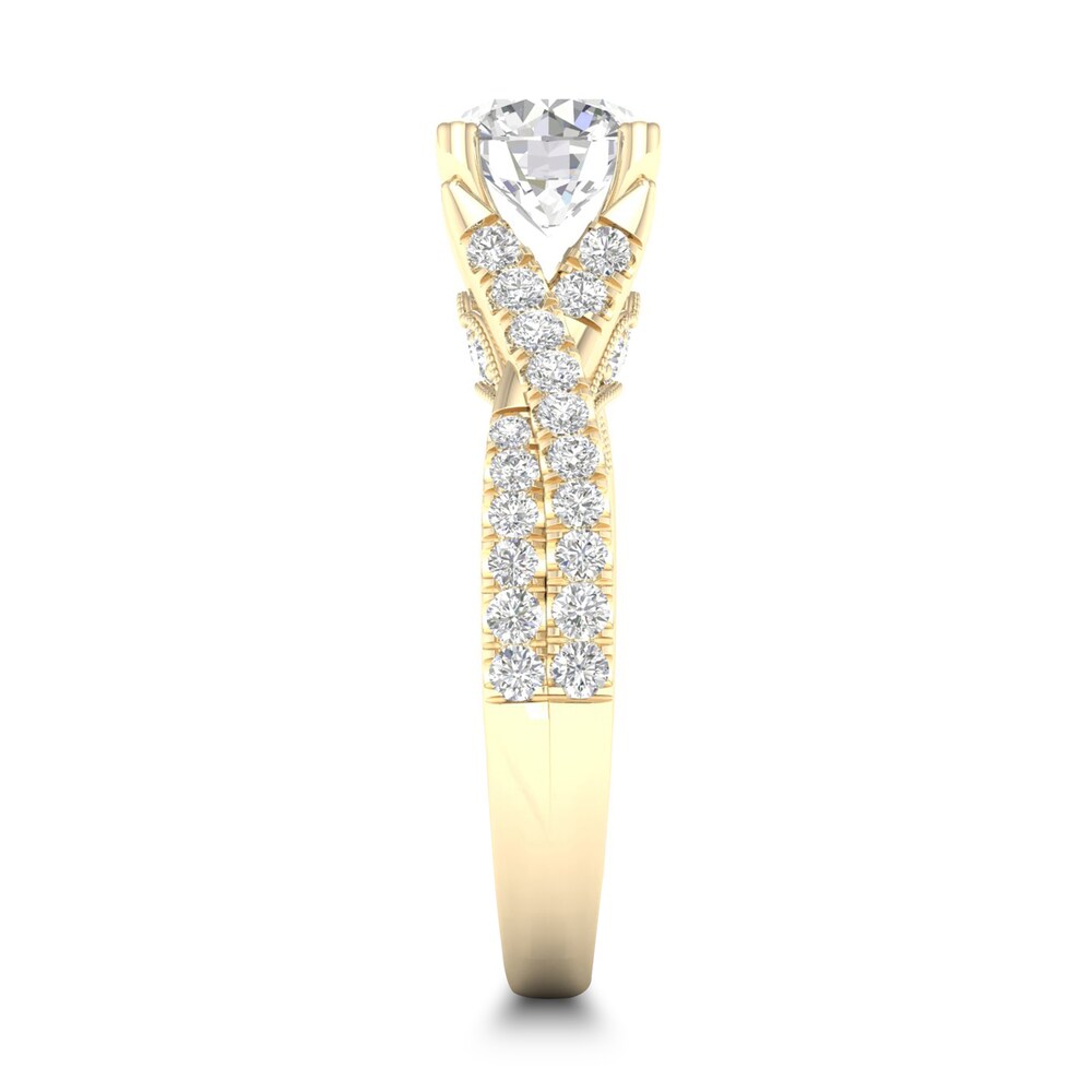 Diamond Ring 1-1/2 ct tw Round-cut 14K Yellow Gold 9DldPDtu