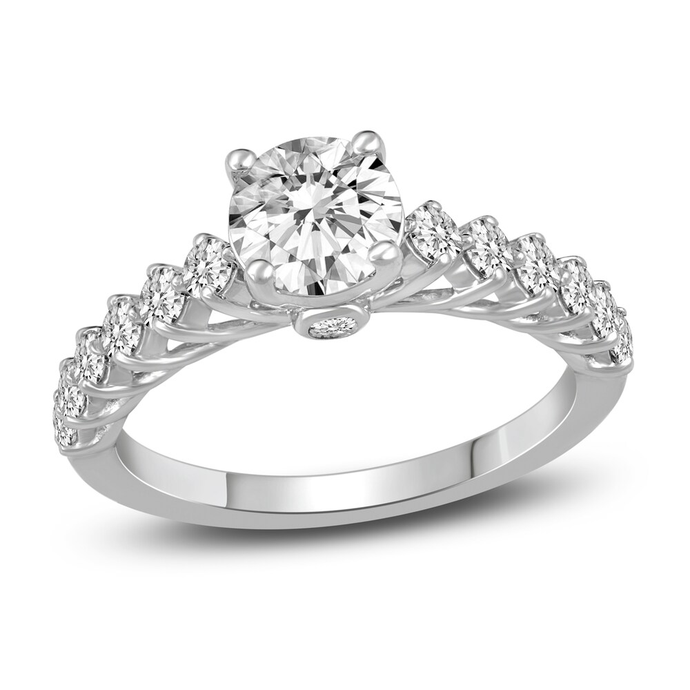 Diamond Engagement Ring 1-3/8 ct tw Round 14K White Gold 9FysdBXr